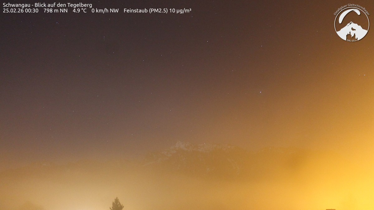 Archiv Foto Webcam Schwangau: Tegelberg-Blick