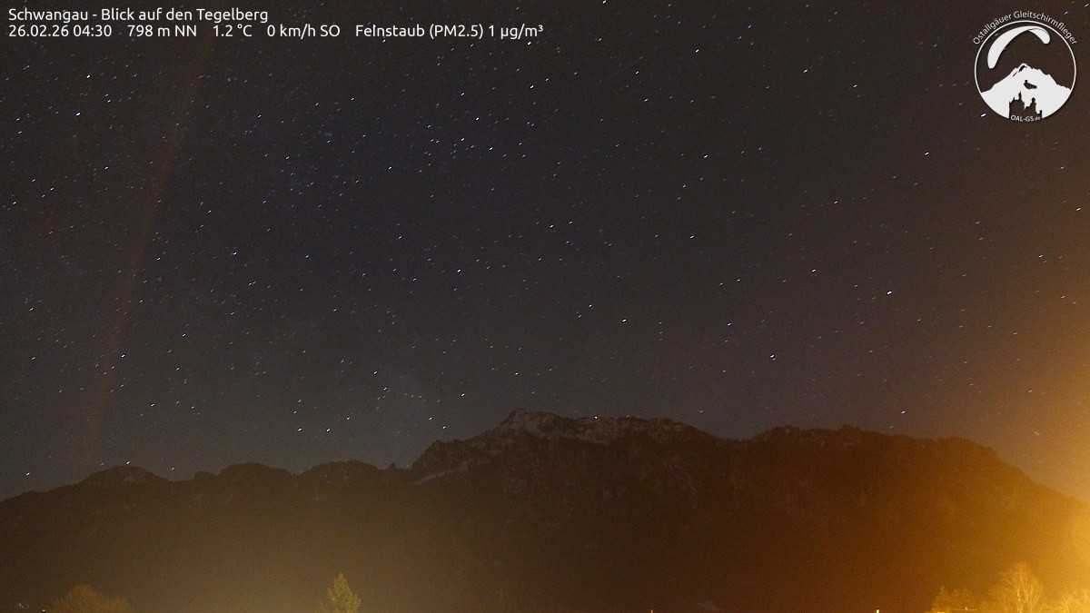 Archiv Foto Webcam Schwangau: Tegelberg-Blick
