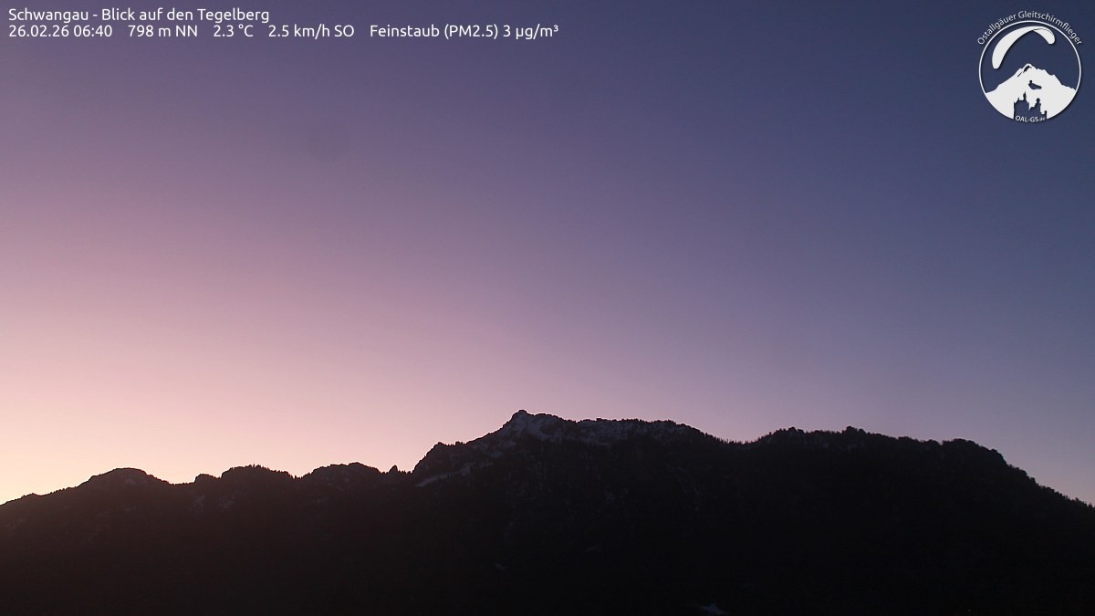 Archiv Foto Webcam Schwangau: Tegelberg-Blick