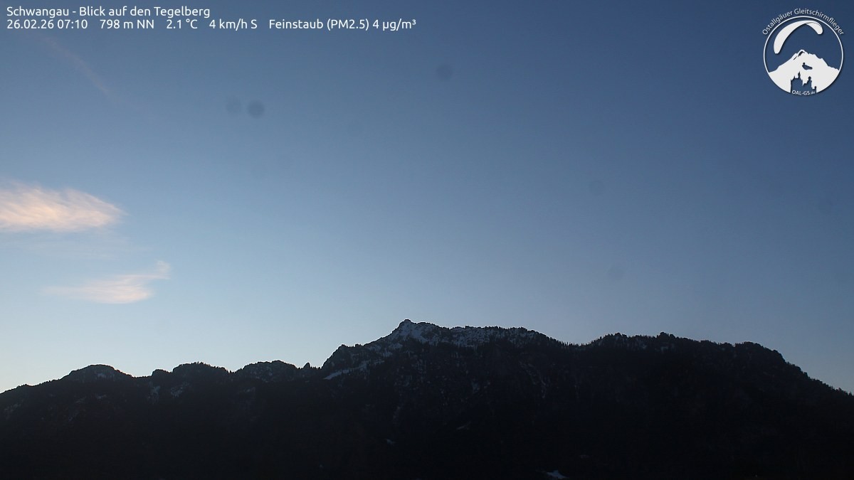 Archiv Foto Webcam Schwangau: Tegelberg-Blick