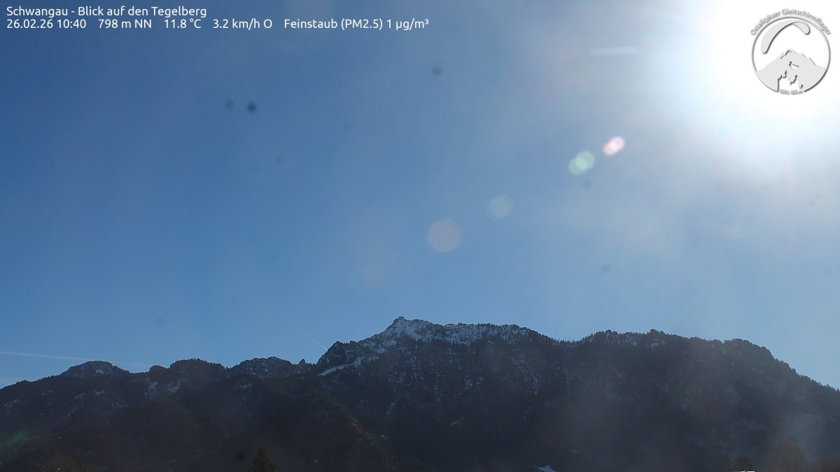 Archiv Foto Webcam Schwangau: Tegelberg-Blick