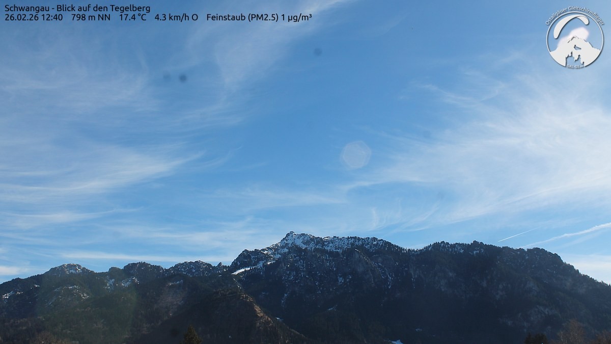 Archiv Foto Webcam Schwangau: Tegelberg-Blick