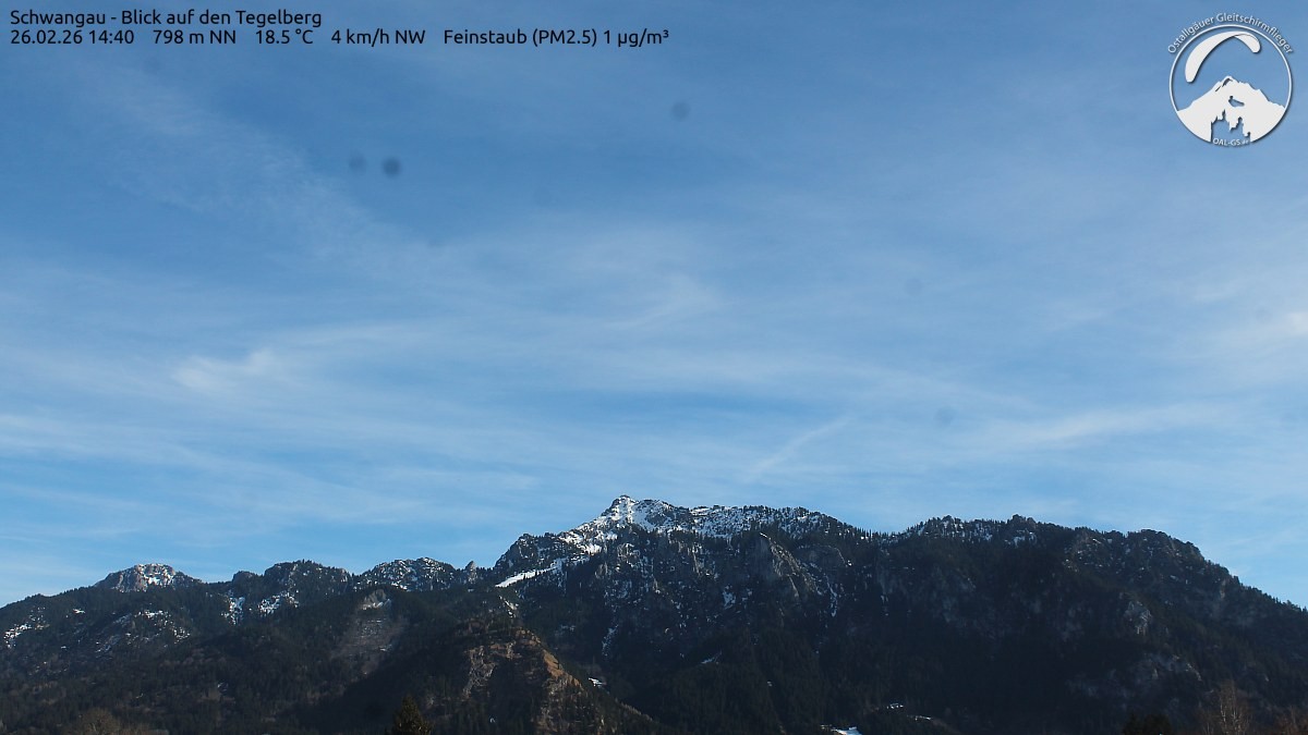 Archiv Foto Webcam Schwangau: Tegelberg-Blick