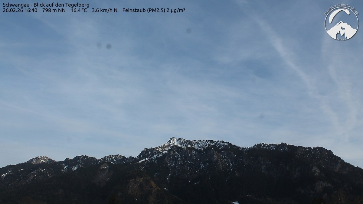 Archiv Foto Webcam Schwangau: Tegelberg-Blick