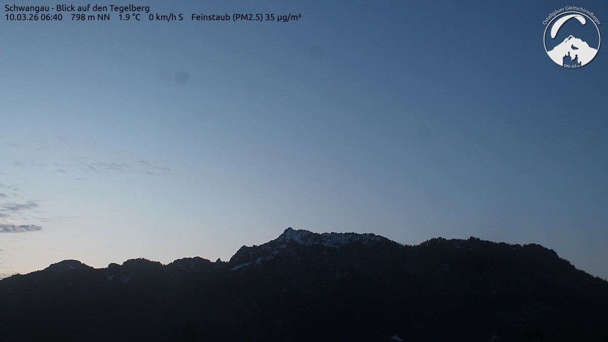 Archiv Foto Webcam Schwangau: Tegelberg-Blick