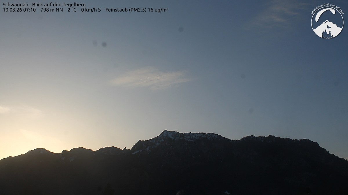 Archiv Foto Webcam Schwangau: Tegelberg-Blick