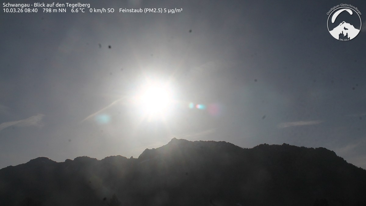 Archiv Foto Webcam Schwangau: Tegelberg-Blick