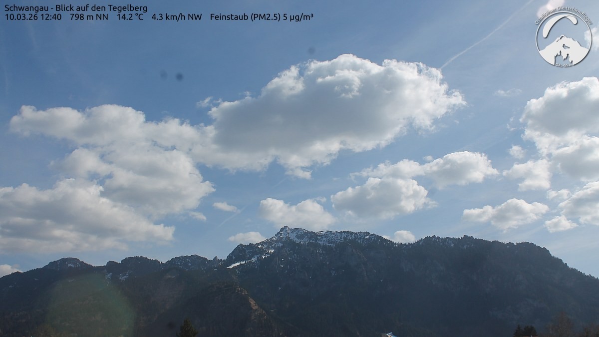 Archiv Foto Webcam Schwangau: Tegelberg-Blick
