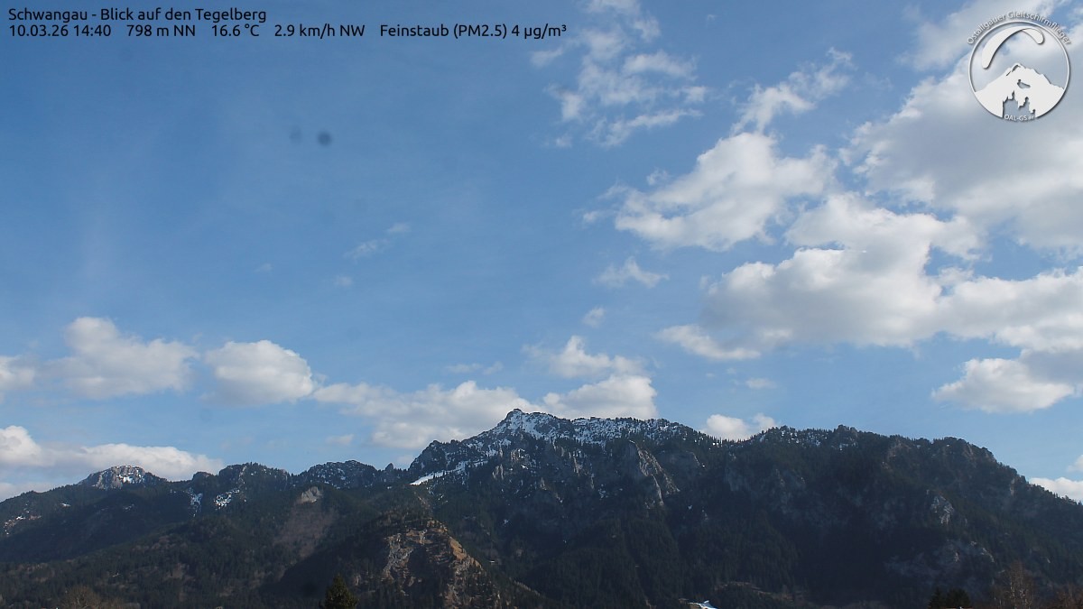 Archiv Foto Webcam Schwangau: Tegelberg-Blick
