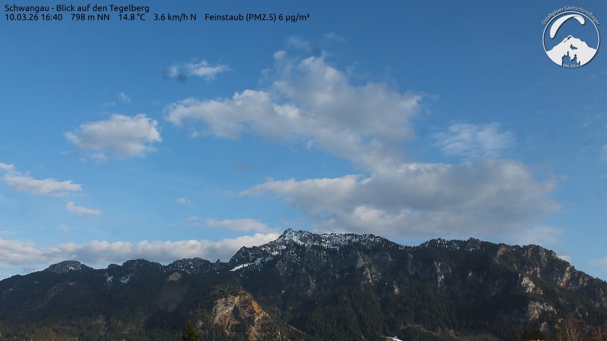 Archiv Foto Webcam Schwangau: Tegelberg-Blick