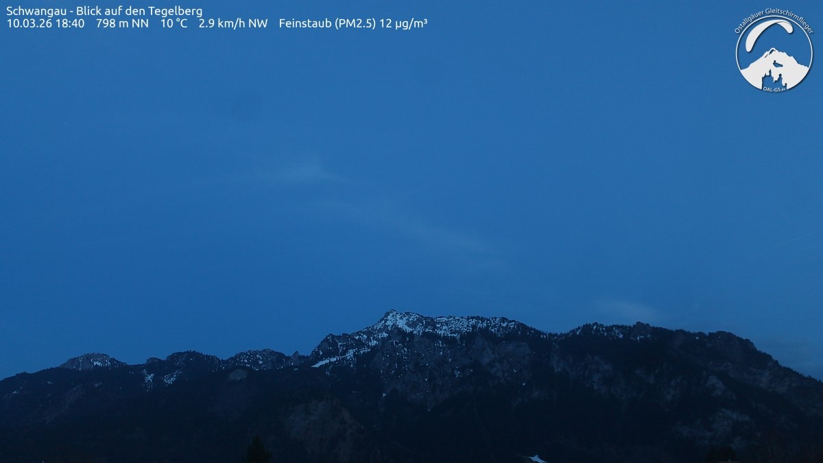 Archiv Foto Webcam Schwangau: Tegelberg-Blick