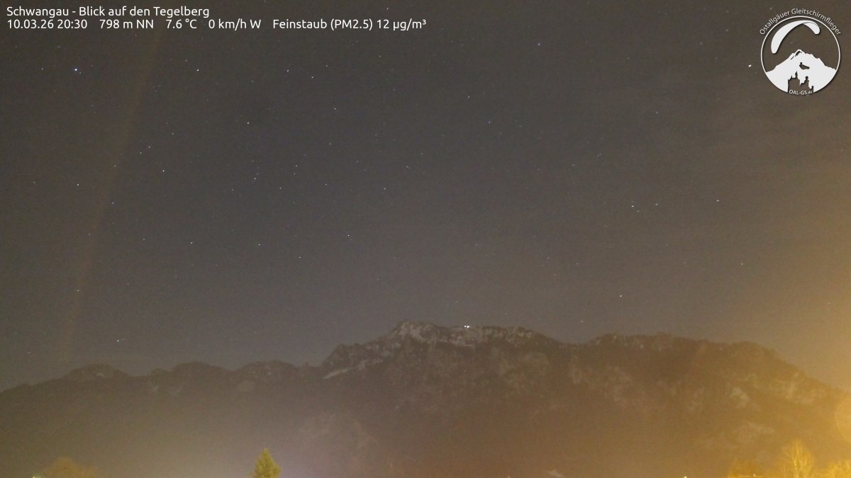 Archiv Foto Webcam Schwangau: Tegelberg-Blick