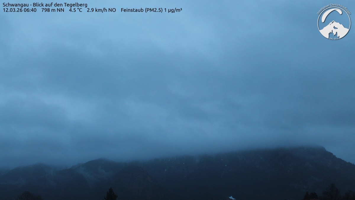Archiv Foto Webcam Schwangau: Tegelberg-Blick