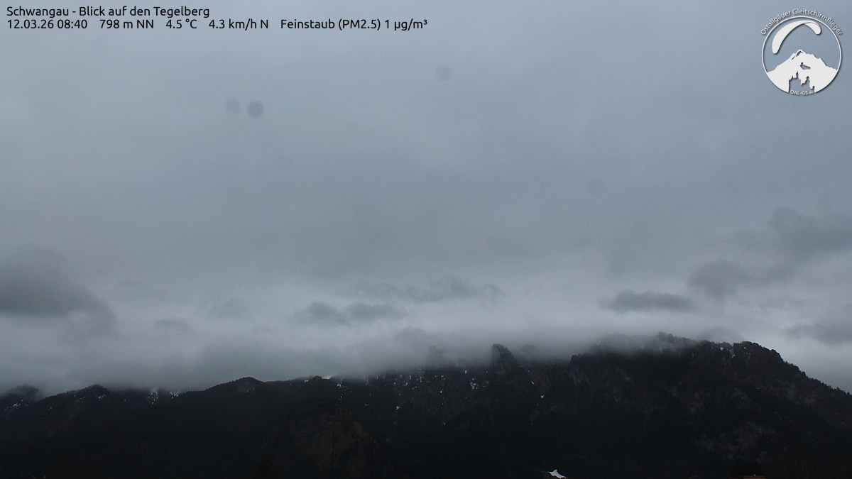 Archiv Foto Webcam Schwangau: Tegelberg-Blick