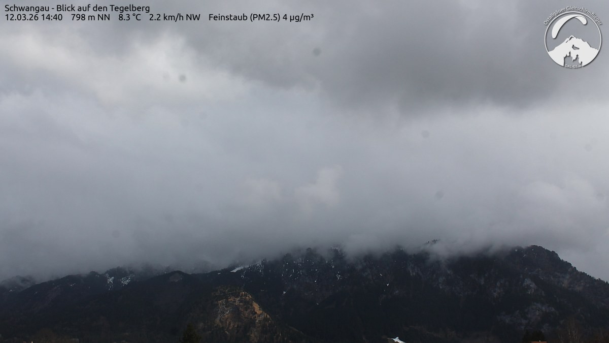 Archiv Foto Webcam Schwangau: Tegelberg-Blick