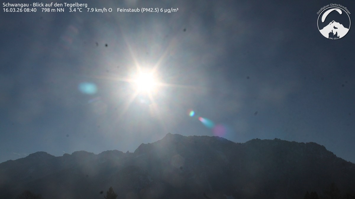 Archiv Foto Webcam Schwangau: Tegelberg-Blick