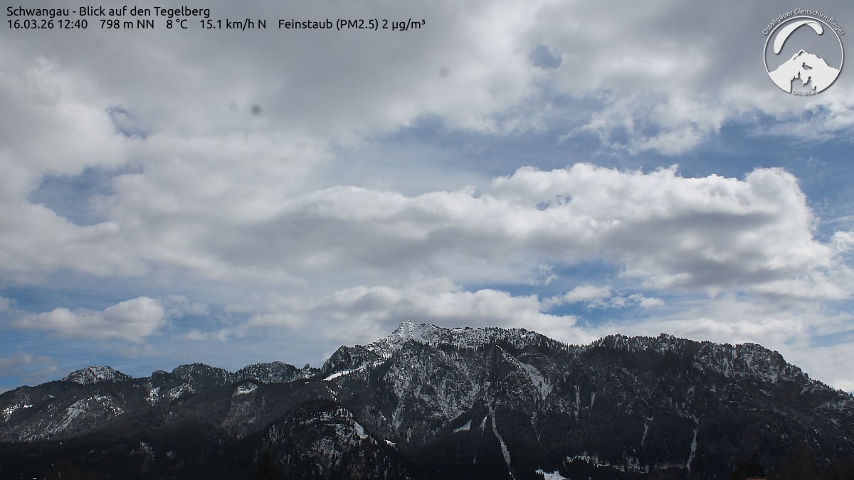 Archiv Foto Webcam Schwangau: Tegelberg-Blick