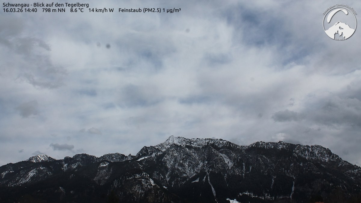Archiv Foto Webcam Schwangau: Tegelberg-Blick