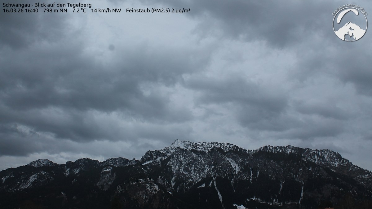 Archiv Foto Webcam Schwangau: Tegelberg-Blick