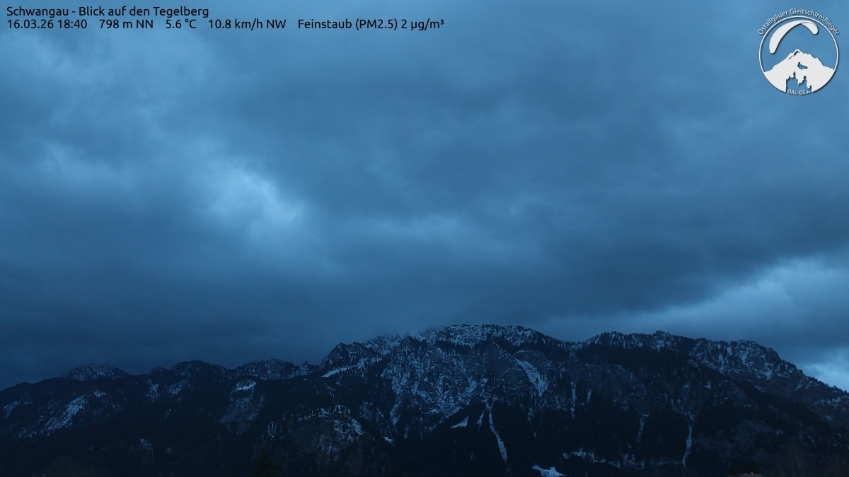 Archiv Foto Webcam Schwangau: Tegelberg-Blick