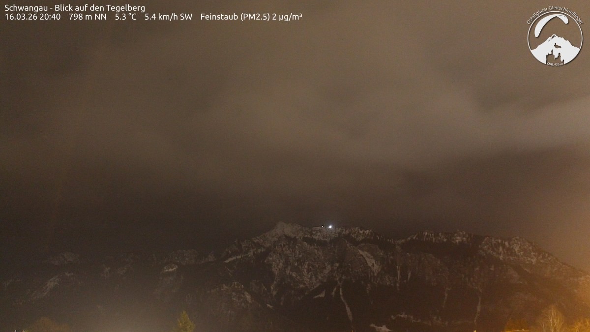 Archiv Foto Webcam Schwangau: Tegelberg-Blick