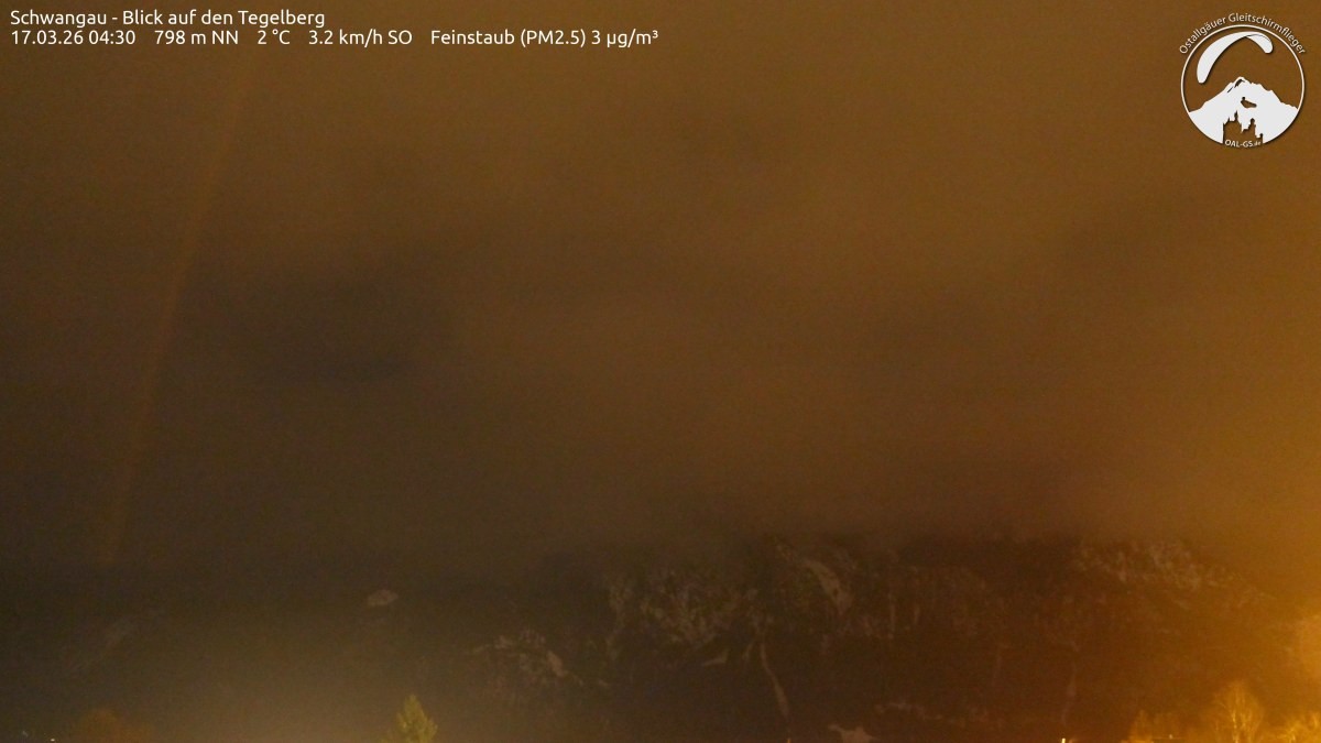 Archiv Foto Webcam Schwangau: Tegelberg-Blick