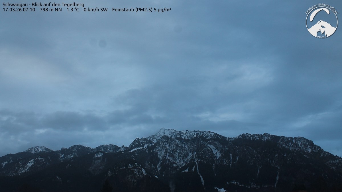 Archiv Foto Webcam Schwangau: Tegelberg-Blick