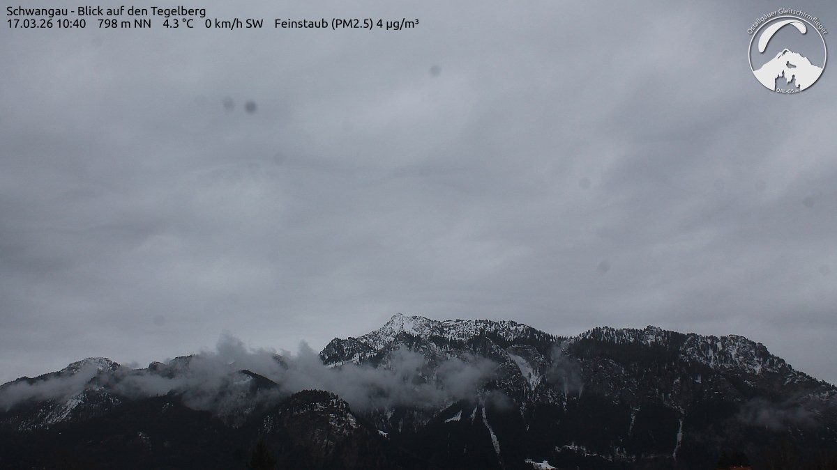 Archiv Foto Webcam Schwangau: Tegelberg-Blick