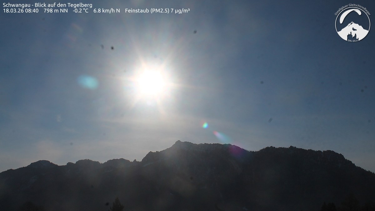 Archiv Foto Webcam Schwangau: Tegelberg-Blick