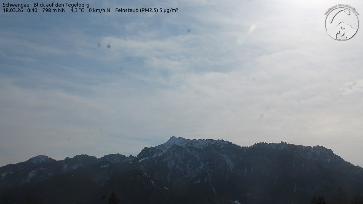 Archiv Foto Webcam Schwangau: Tegelberg-Blick