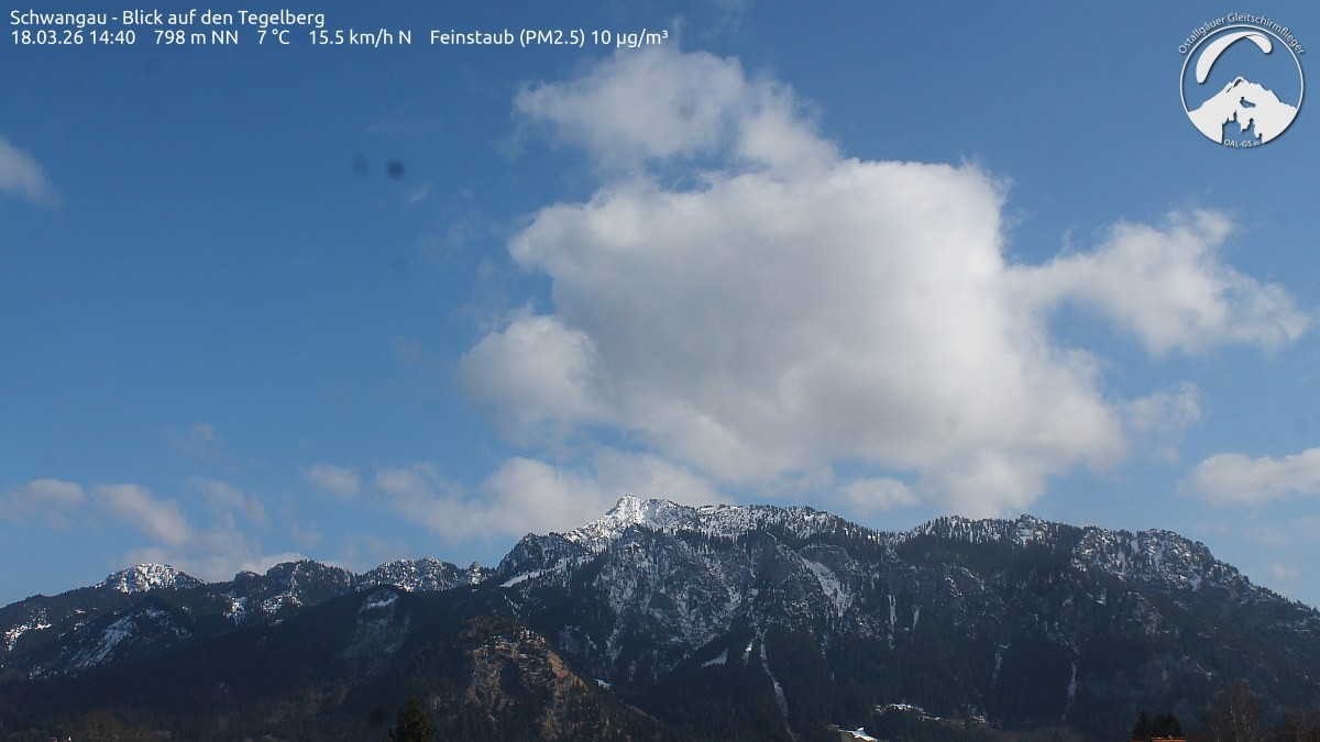 Archiv Foto Webcam Schwangau: Tegelberg-Blick