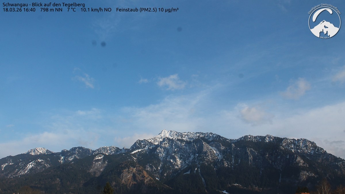 Archiv Foto Webcam Schwangau: Tegelberg-Blick