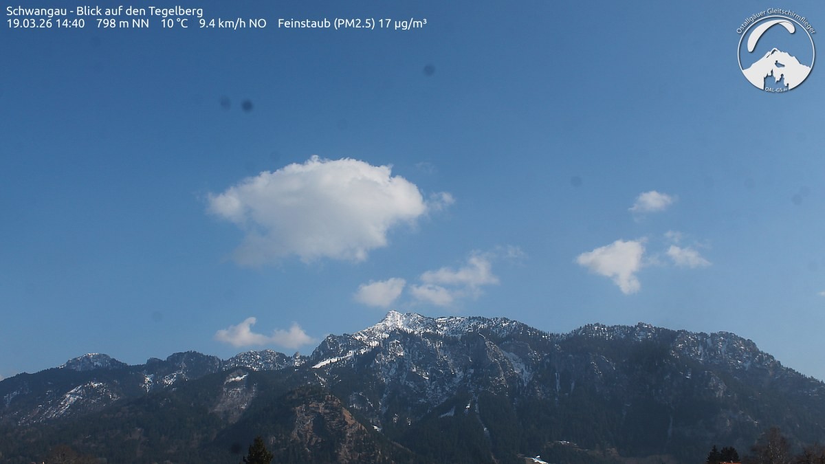 Archiv Foto Webcam Schwangau: Tegelberg-Blick
