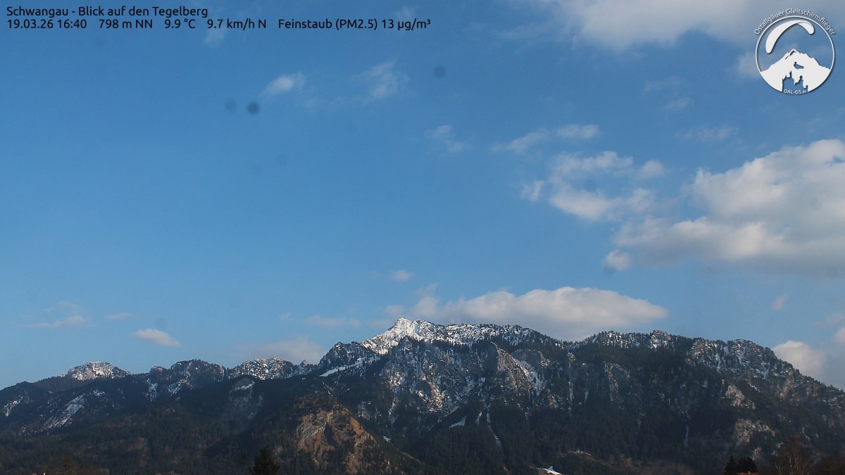 Archiv Foto Webcam Schwangau: Tegelberg-Blick