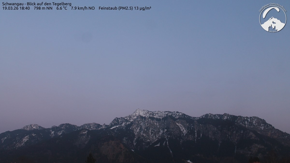 Archiv Foto Webcam Schwangau: Tegelberg-Blick