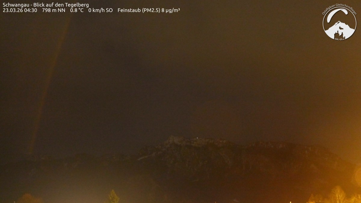 Archiv Foto Webcam Schwangau: Tegelberg-Blick