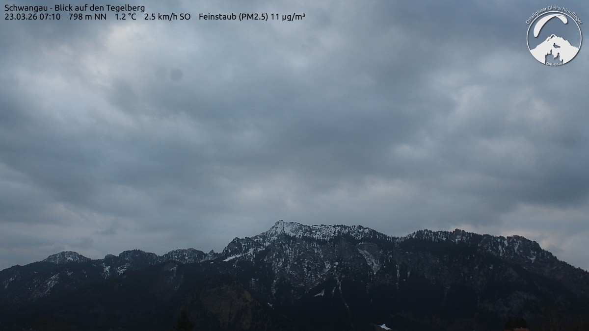 Archiv Foto Webcam Schwangau: Tegelberg-Blick