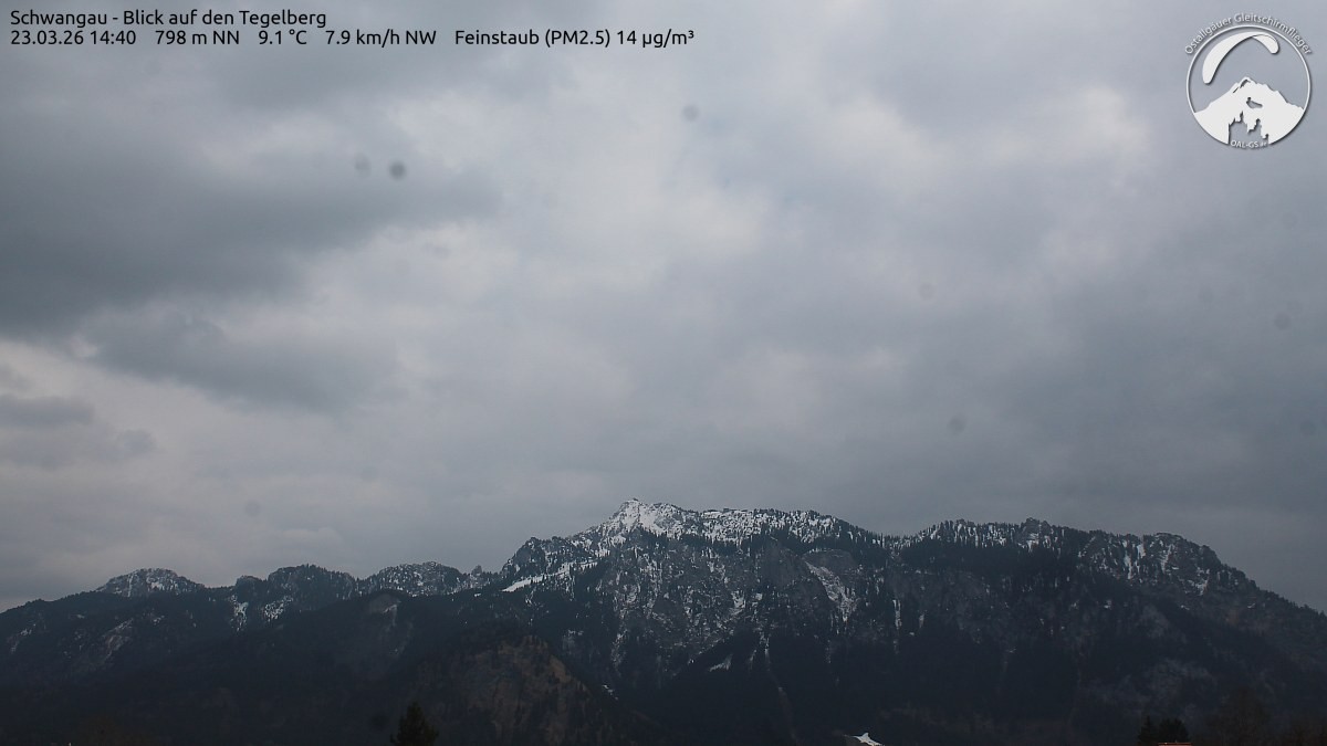 Archiv Foto Webcam Schwangau: Tegelberg-Blick