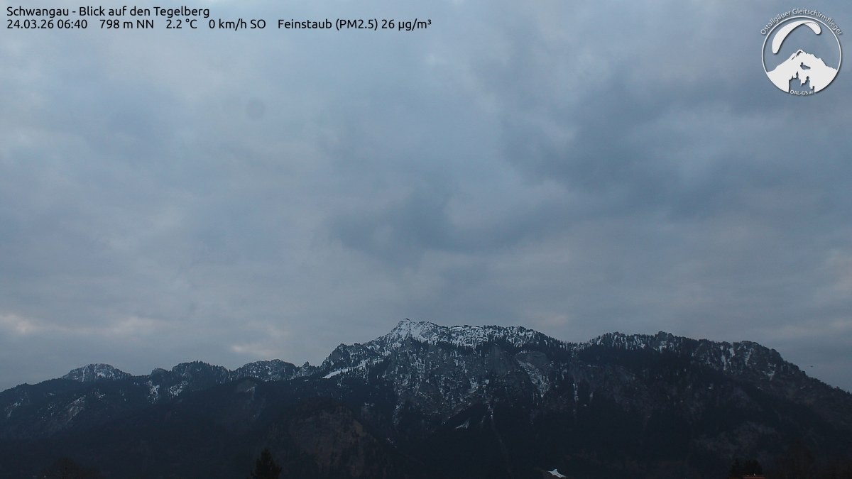 Archiv Foto Webcam Schwangau: Tegelberg-Blick