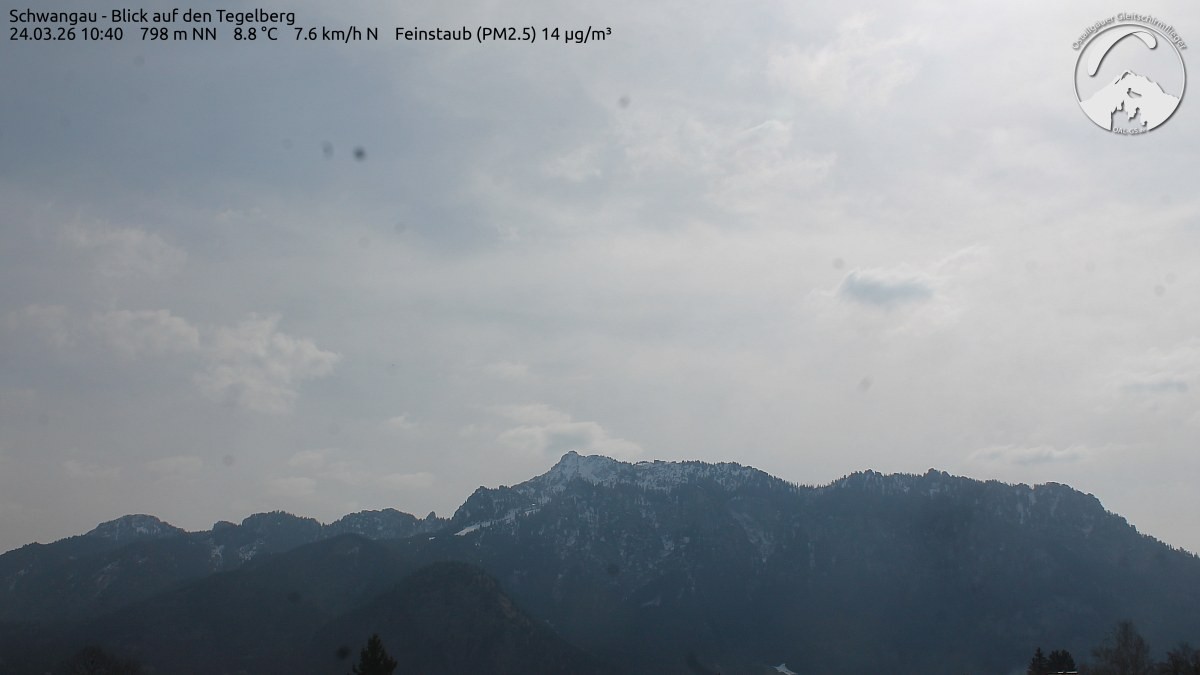 Archiv Foto Webcam Schwangau: Tegelberg-Blick