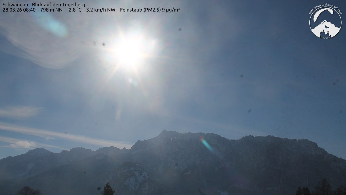Archiv Foto Webcam Schwangau: Tegelberg-Blick