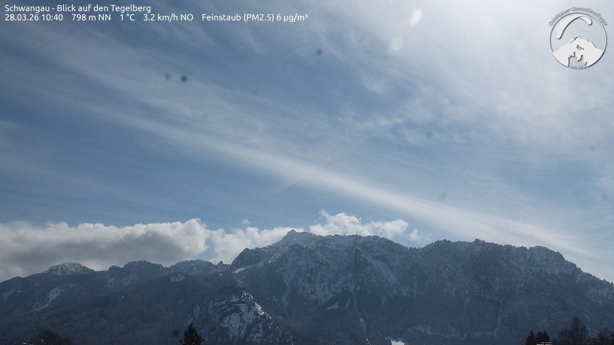 Archiv Foto Webcam Schwangau: Tegelberg-Blick