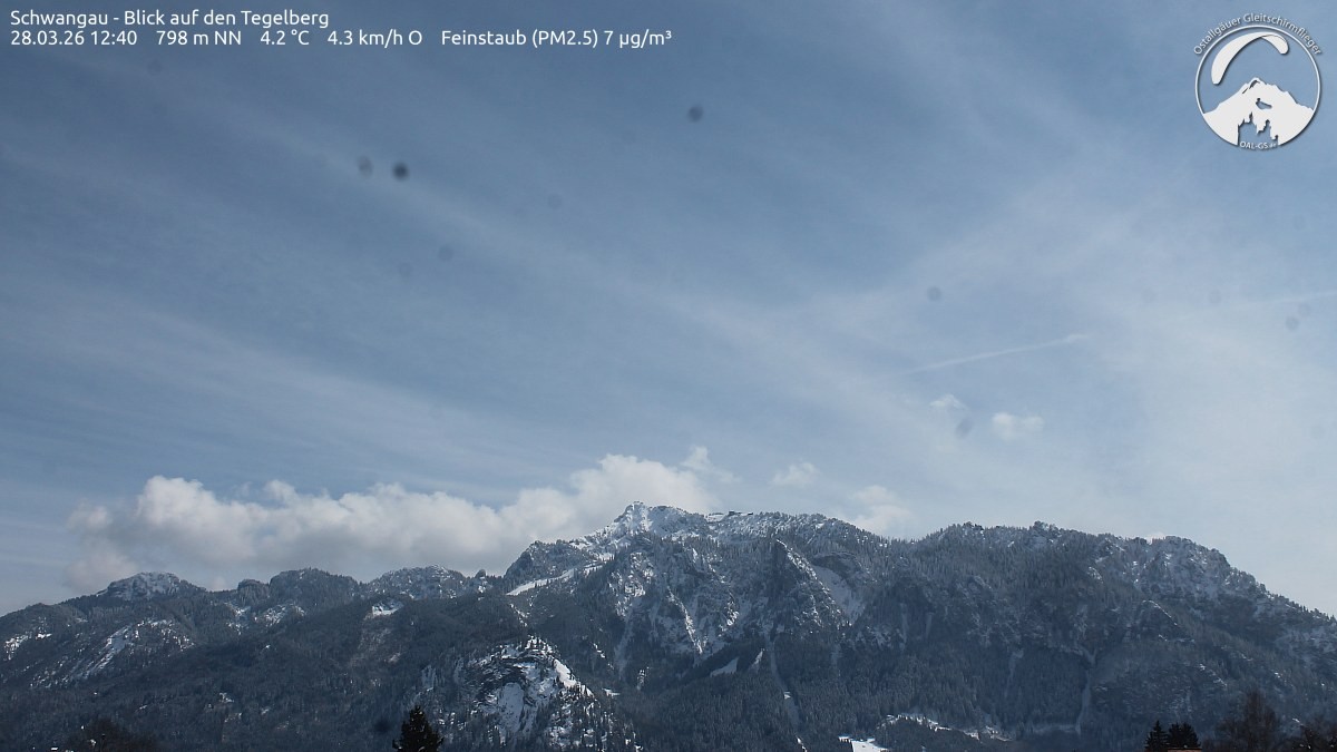 Archiv Foto Webcam Schwangau: Tegelberg-Blick