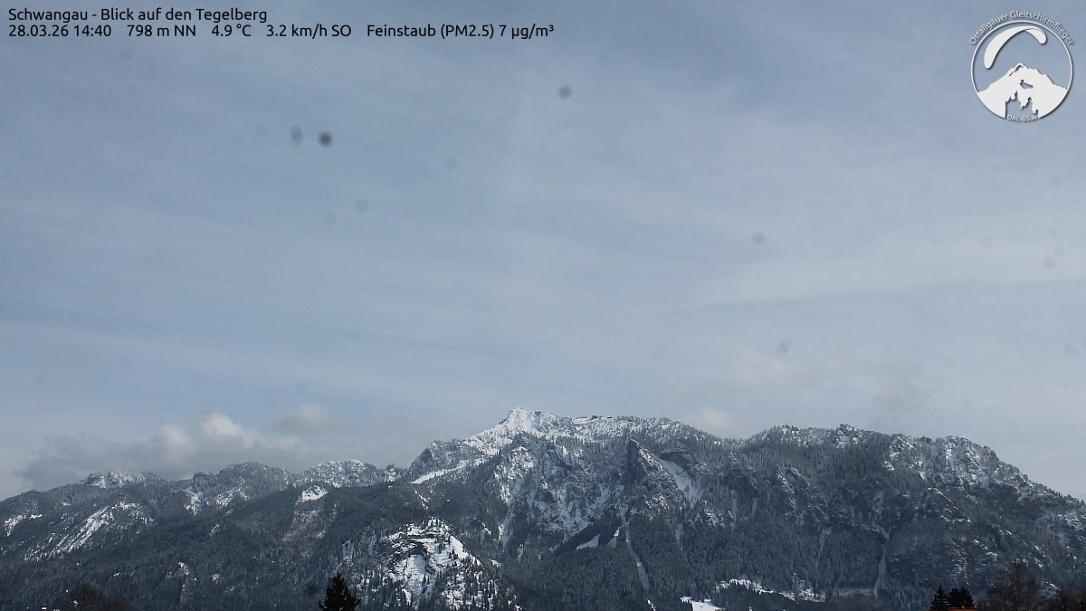 Archiv Foto Webcam Schwangau: Tegelberg-Blick