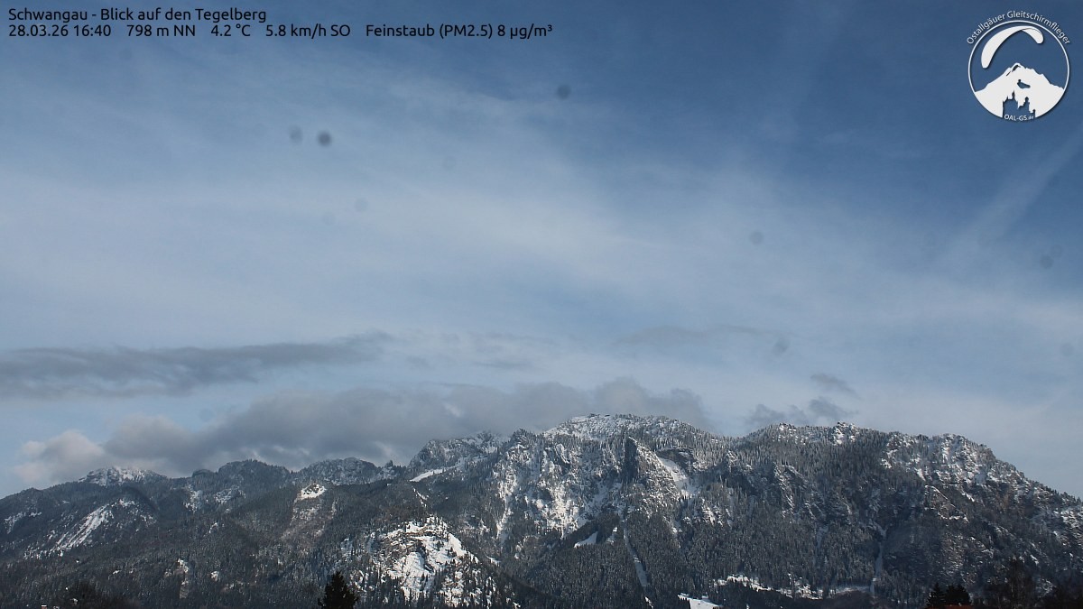 Archiv Foto Webcam Schwangau: Tegelberg-Blick
