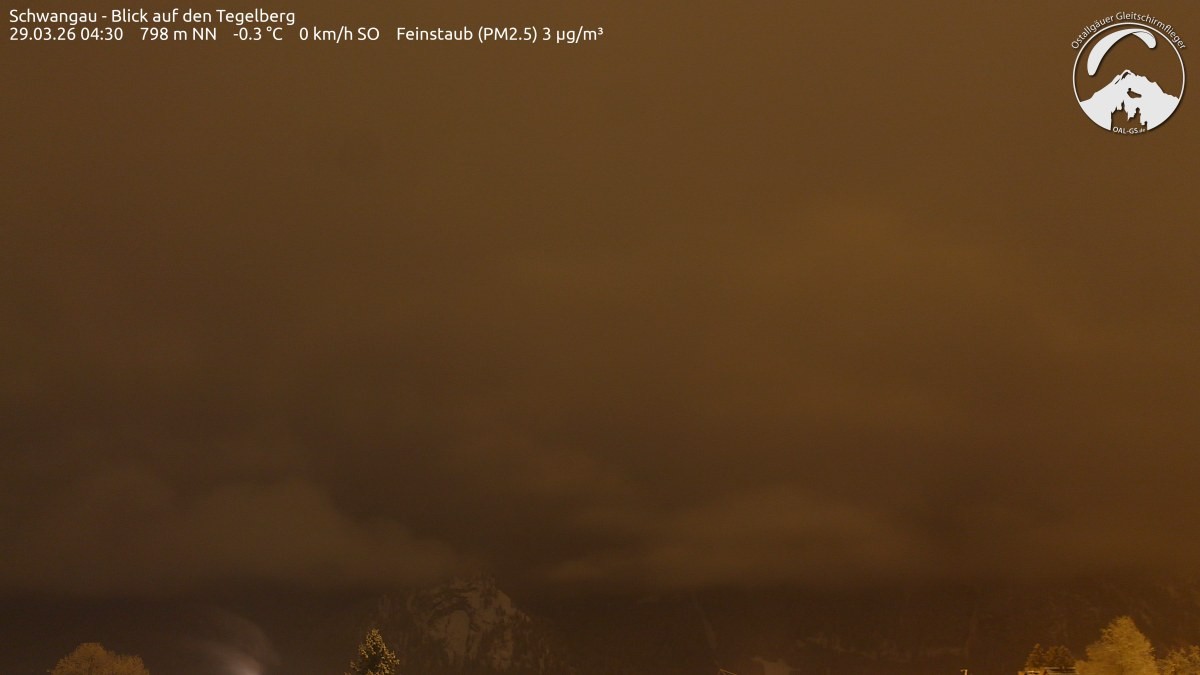 Archiv Foto Webcam Schwangau: Tegelberg-Blick