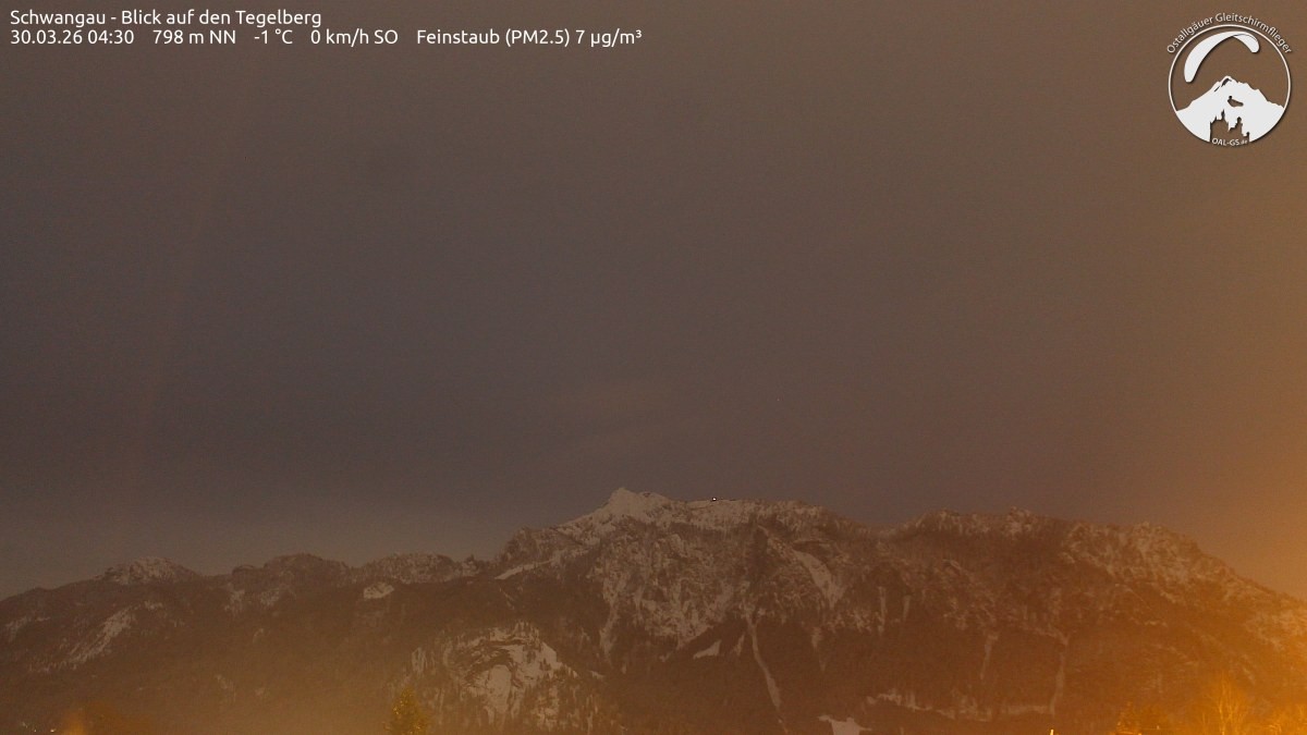 Archiv Foto Webcam Schwangau: Tegelberg-Blick