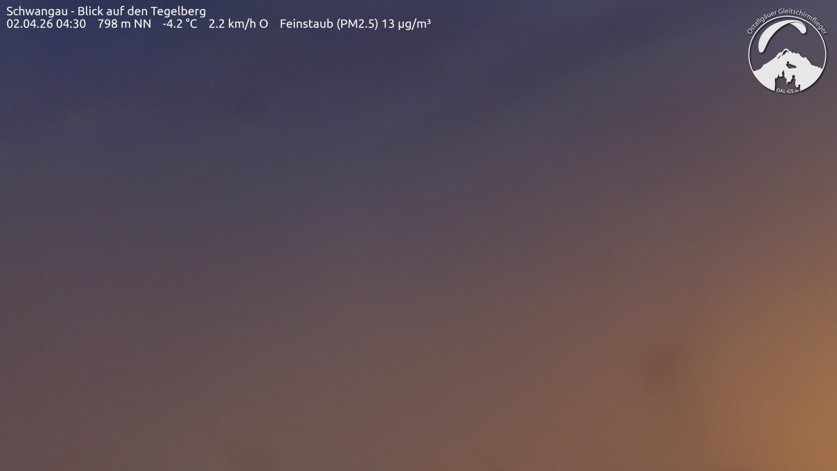 Archiv Foto Webcam Schwangau: Tegelberg-Blick
