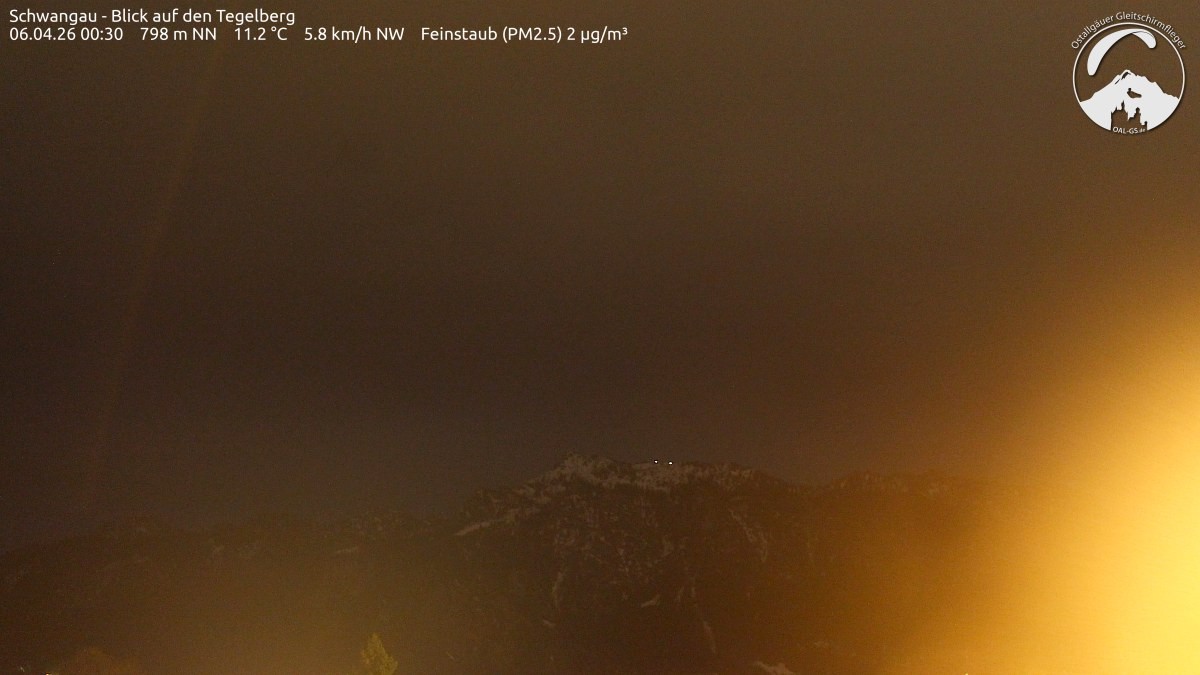 Archiv Foto Webcam Schwangau: Tegelberg-Blick