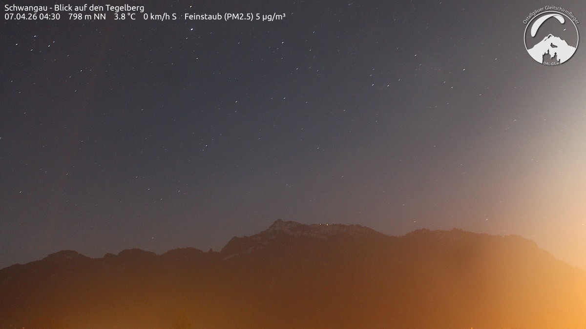 Archiv Foto Webcam Schwangau: Tegelberg-Blick
